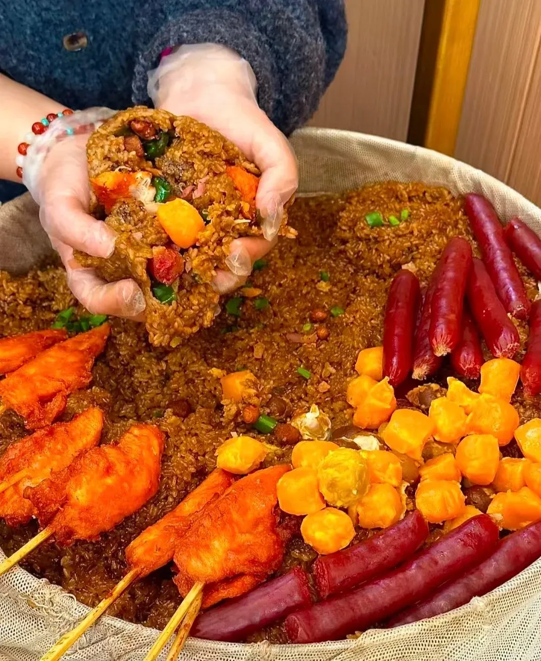 Sticky Rice with Miao-Style Toppings