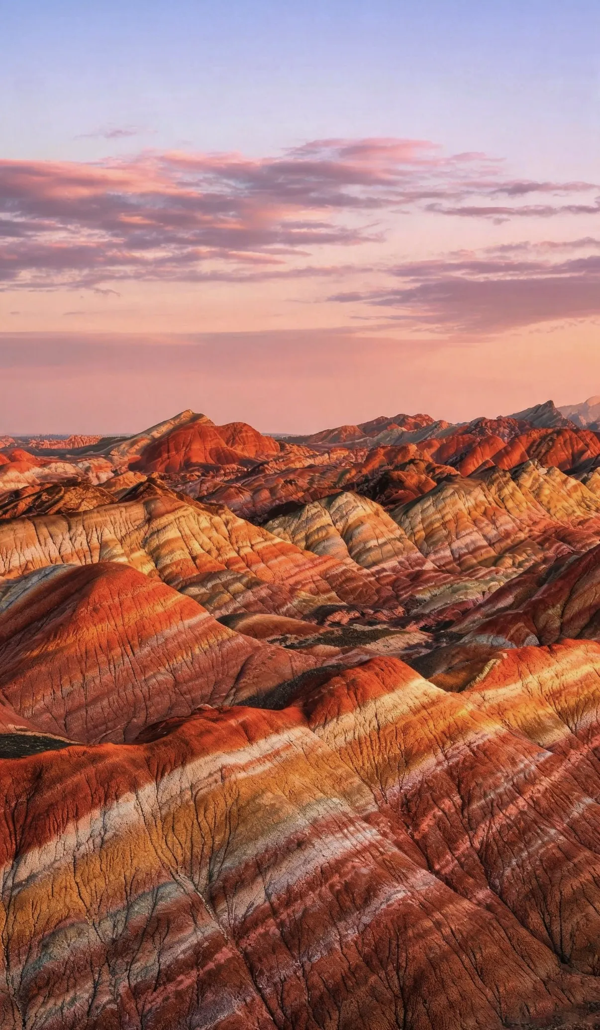 Lanzhou to Zhangye · Rainbow Mountains at Sunset